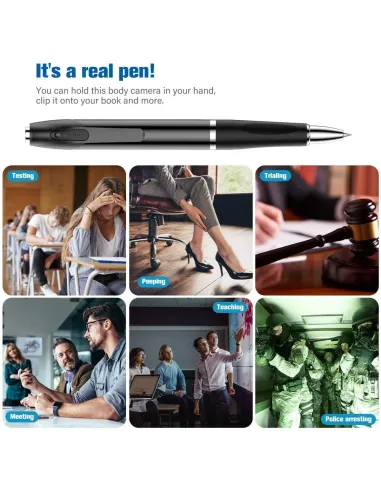 Stylo camera espion full hd - enregistrement en continu et son