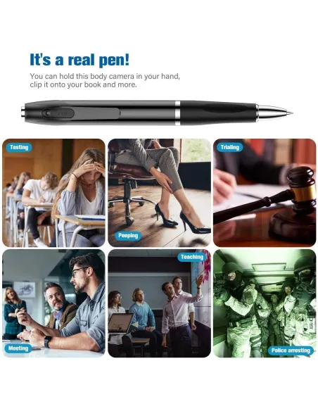 Stylo camera espion full hd - enregistrement en continu et son