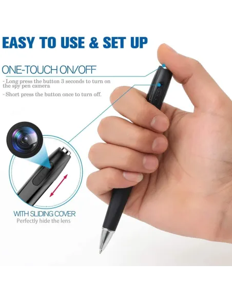 Stylo camera espion full hd - enregistrement en continu et son