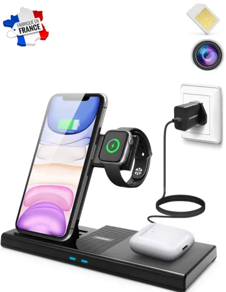 Station de charge : Module caméra - Micro espion GSM