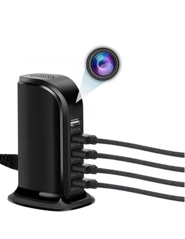 Station charge secteur USB avec camera a distance
