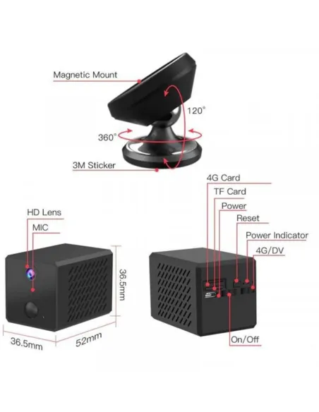 Camera 4G avec carte sim offerte - Vision en direct - jusqu'à 2 ans