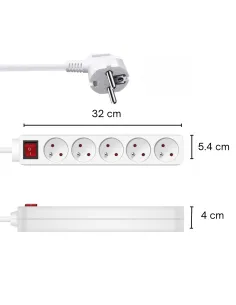 Multiprise 5 Prises Wifi avec Enregistreur Vocal Espion 32 Go 2