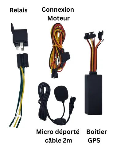Tracker GPS avec Micro espion enregistreur - Détection de mouvement - Longue autonomie