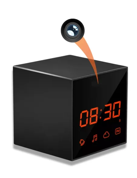 Caméra espion réveil - Qualité Full HD avec vision à distance wifi