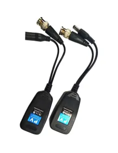 Couple de recepteur/transmetteur RJ45 BNC et alimentation