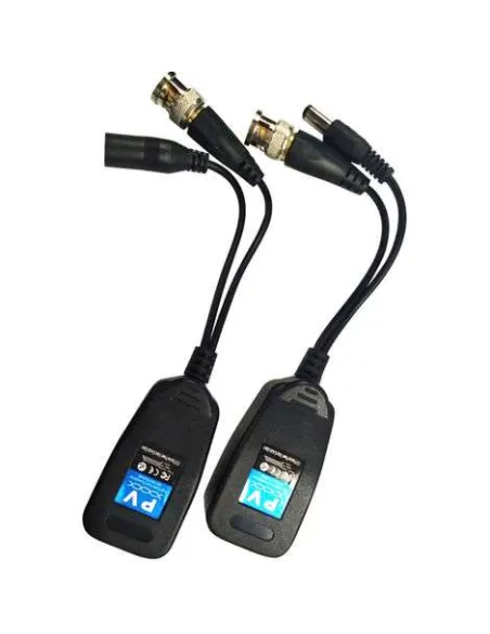 Couple de recepteur/transmetteur RJ45 BNC et alimentation