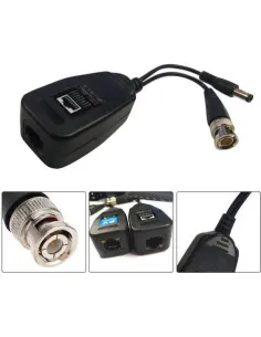 Couple de recepteur/transmetteur RJ45 BNC et alimentation 2