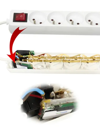 Multiprise micro espion 6 trous - écouter à distance en direct - Gsm