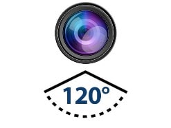 Champ de vision de 120°